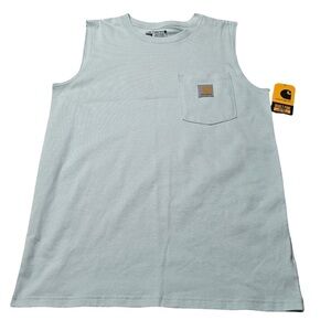 Carhartt Sleeveless Pocket T-Shirt Light Blue Youth L (14–16)